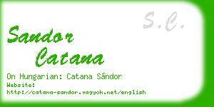 sandor catana business card